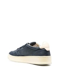 dunkelblaue Leder niedrige Sneakers von AUTRY