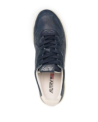 dunkelblaue Leder niedrige Sneakers von AUTRY