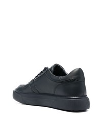 dunkelblaue Leder niedrige Sneakers von Baldinini