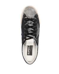 dunkelblaue Leder niedrige Sneakers von Golden Goose