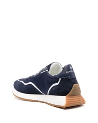 dunkelblaue Leder niedrige Sneakers von Manuel Ritz