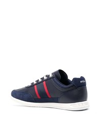 dunkelblaue Leder niedrige Sneakers von Polo Ralph Lauren