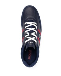 dunkelblaue Leder niedrige Sneakers von Polo Ralph Lauren