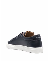 dunkelblaue Leder niedrige Sneakers von Manuel Ritz