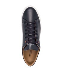 dunkelblaue Leder niedrige Sneakers von Manuel Ritz