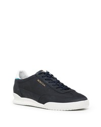 dunkelblaue Leder niedrige Sneakers von PS Paul Smith