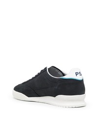 dunkelblaue Leder niedrige Sneakers von PS Paul Smith