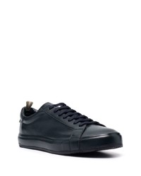 dunkelblaue Leder niedrige Sneakers von Officine Creative