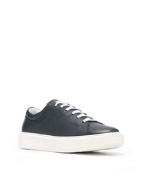 dunkelblaue Leder niedrige Sneakers von Low Brand