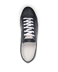 dunkelblaue Leder niedrige Sneakers von Low Brand