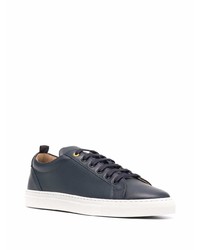 dunkelblaue Leder niedrige Sneakers von Manuel Ritz