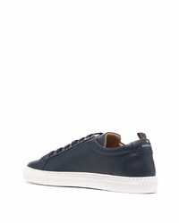 dunkelblaue Leder niedrige Sneakers von Manuel Ritz