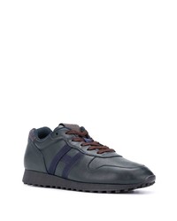 dunkelblaue Leder niedrige Sneakers von Hogan