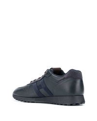 dunkelblaue Leder niedrige Sneakers von Hogan