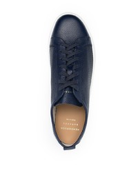 dunkelblaue Leder niedrige Sneakers von Henderson Baracco