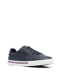 dunkelblaue Leder niedrige Sneakers von Tommy Hilfiger