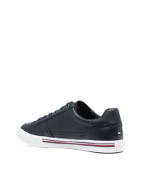 dunkelblaue Leder niedrige Sneakers von Tommy Hilfiger