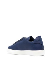 dunkelblaue Leder niedrige Sneakers von Philipp Plein