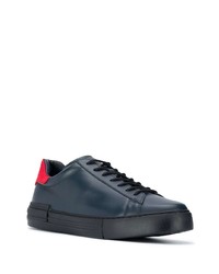 dunkelblaue Leder niedrige Sneakers von Hogan