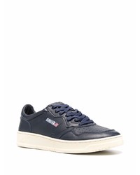 dunkelblaue Leder niedrige Sneakers von AUTRY