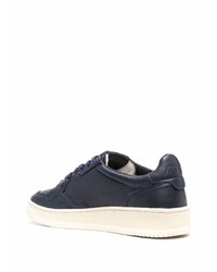 dunkelblaue Leder niedrige Sneakers von AUTRY