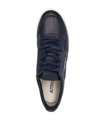 dunkelblaue Leder niedrige Sneakers von AUTRY