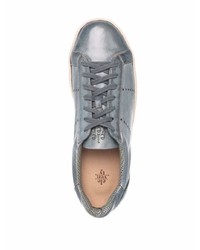 dunkelblaue Leder niedrige Sneakers von Eleventy