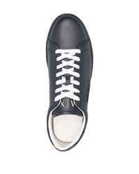 dunkelblaue Leder niedrige Sneakers von Armani Exchange