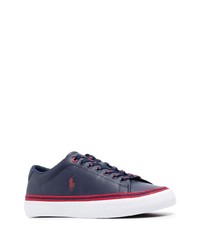 dunkelblaue Leder niedrige Sneakers von Polo Ralph Lauren