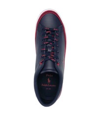 dunkelblaue Leder niedrige Sneakers von Polo Ralph Lauren