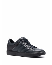 dunkelblaue Leder niedrige Sneakers von Baldinini