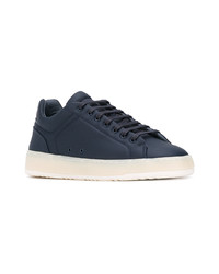 dunkelblaue Leder niedrige Sneakers von Etq.