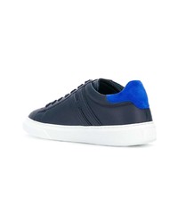 dunkelblaue Leder niedrige Sneakers von Hogan