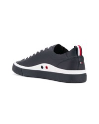 dunkelblaue Leder niedrige Sneakers von Tommy Hilfiger