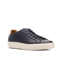 dunkelblaue Leder niedrige Sneakers von BOSS HUGO BOSS