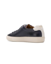 dunkelblaue Leder niedrige Sneakers von BOSS HUGO BOSS