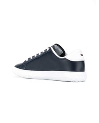 dunkelblaue Leder niedrige Sneakers von Tommy Hilfiger