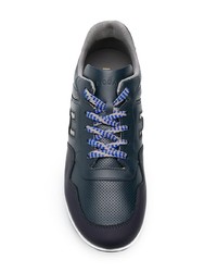 dunkelblaue Leder niedrige Sneakers von Hogan