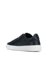 dunkelblaue Leder niedrige Sneakers von Hogan