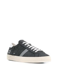 dunkelblaue Leder niedrige Sneakers von D.A.T.E