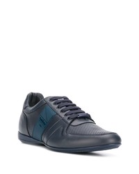 dunkelblaue Leder niedrige Sneakers von Baldinini