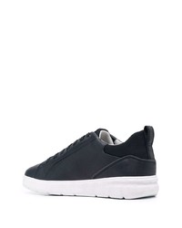 dunkelblaue Leder niedrige Sneakers von Geox