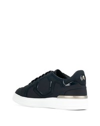 dunkelblaue Leder niedrige Sneakers von Philipp Plein