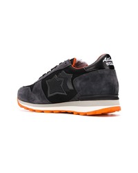 dunkelblaue Leder niedrige Sneakers von atlantic stars