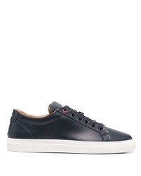 dunkelblaue Leder niedrige Sneakers von Manuel Ritz