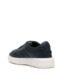 dunkelblaue Leder niedrige Sneakers von Bally