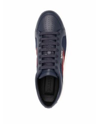 dunkelblaue Leder niedrige Sneakers von Bally