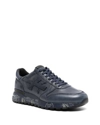 dunkelblaue Leder niedrige Sneakers von Premiata