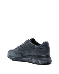 dunkelblaue Leder niedrige Sneakers von Premiata