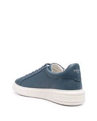 dunkelblaue Leder niedrige Sneakers von Bally